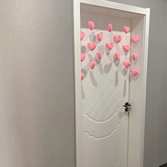 YICKYUE Girls' Pink Heart Shaped Door Curtain Decor Tassel Curtain Divider String Girl Room Partiton Sweet Hanging Beaded Window Valance