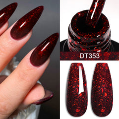 YICKYUE - 7ml Chocolate Color Gel Nail Polish Semi Permanent UV LED Painting Gel Varnishes Nail Art Manicure Base Top Coat