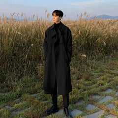 Hearujoy Trench casaco longo masculino New Trench Men's Fashion Overcoat Male Long Windbreaker Streetwear Men Coat Outer Wear Clothing