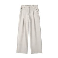 Hearujoy Autumn Wide-leg Mop Pants For Men Korean Streetwear Fashion Loose Straight High Rise Pants Casual Trousers 9Y3527