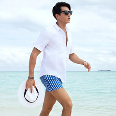 HEARUJOY - New Style Men Stripe Shorts Summer Shorts Men Hot Fashion Beach Shorts Men Board Shorts Plus Szie