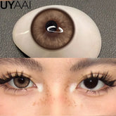 YICKYUE - 1 Pair Color Contact Lenses for Eyes Korean Brown Natural Big Eye Lenses Gray Eye Contact Green Color Lens