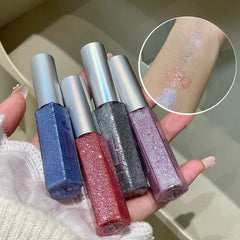 YICKYUE - 4 Colors Diamond Glitter Mascara Long Lasting Makeup 3D Volume Eyelashes Curling Shimmer Mascara Eye Lash Female Cosmetics