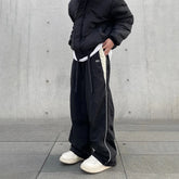 Hearujoy Baggy Pants for Men Parachute Vintage Oversize Joggers Harajuku Streetwear Sweatpants Black Wide Leg Trousers Male