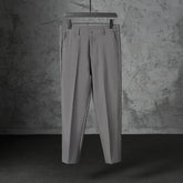 HEARUJOY - New Fashion Male Suit Pants Light Luxury Draped Cropped Button-down Business Casual Pants Premium Slim-fit Elegant Dress Trouser