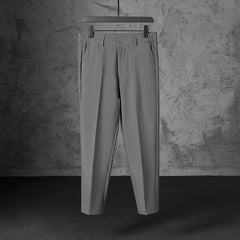 HEARUJOY - New Fashion Male Suit Pants Light Luxury Draped Cropped Button-down Business Casual Pants Premium Slim-fit Elegant Dress Trouser