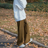 HEARUJOY - New Men's Casual Pants Loose Straight Leg Pure Color Versatile Trendy Brand Drapey Comfortable Long Trousers for Couples