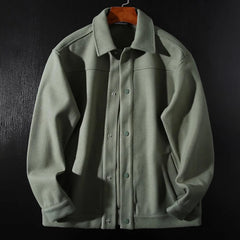 Hearujoy Mens Flannel Soft Retro Casual Jacket Autumn Winter Genderless Fashion Youth Trend Solid Color Comfortable Simple Jacket Unisex