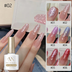 YICKYUE - New Sparkling Velvet Gel Nail Polish High-Density Glitter Opal Powder Broken Diamond Gel Popular Atmosphere Nails