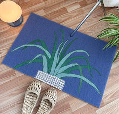 YICKYUE - PVC Plant Pattern Doormat Cuttable Entrance Rug Hallway Mat Carpet Area Anti Dust Floor Tidy Clean Pad Aesthetic Home Decor