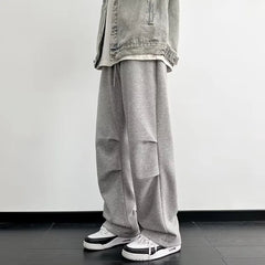 Hearujoy Baggy Men's Sports Pants Oversized Hip Hop Joggers Harajuku Streetwear Male Sweatpants Casual Wide Leg Trousers Korean