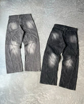 Hearujoy Retro Baggy Jeans Women Hip Hop Goth Tie Dye Ripped Denim Jeans Men Y2k Streetwear Harajuku Straight High Waisted Pants