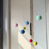 YICKYUE - Color Contrast Design Bed Bell Modern Minimalist Planet Style Dynamic Balance Hanging Decoration DIY Air Pendant