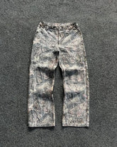 Hearujoy High Quality Retro Oversize Cargo Denim Y2k Camouflage Jeans Pants Fashion Men Clothing Straight Leg Wide Leg Jeans Streetwear