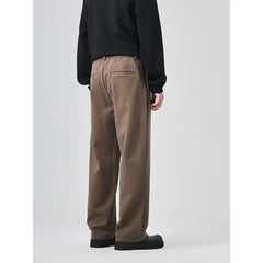 HEARUJOY - Brown Casual Pants Men's Wide Leg Loose Drapey Straight Long Pants Spring Autumn Men's Suit Pants American Casual Sle