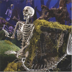 YICKYUE - Skeleton Mermaid Skeleton Portable Plastic Decoration Fish Skeleton Statue 80cm Flexible Halloween Fish Skeleton Haunted House