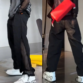 HEARUJOY - Mens Drawstring Pants Mens Thin Casual Pants Niche Personality Streetwear Breathable Versatile Trousers Men'S Clothing Summer