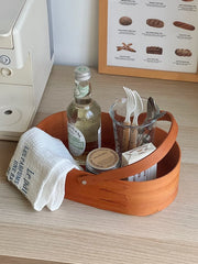 YICKYUE - INS Sle Retro Wooden Portable Storage Box Living Room Coffee Table Desktop Good-looking Solid Wood Sundries Organizing Storege