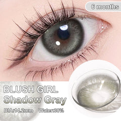 YICKYUE - Glacier Blue Power Contact Lens Iris Imitation Natural Color Contact Lens With Diopters Makeup 6 Months