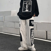 Hearujoy 2024 Y2K Wide Leg Pants Black Cargo Trousers Male Hip Hop White Casual Harajuku Gothic Japanese Streetwear Patchwork 5XL
