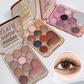 YICKYUE - 10 Color Love Eyeshadow Palette Velvet Matte and Shimmer Effect Pink Brown Eye Shadow Plate Create A Multi-Functional Makeup