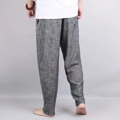 YICKYUE - Men's Ice Silk Summer Casual Pants New Straight Loose Pants Thin Style