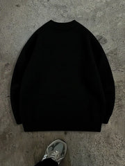 HEARUJOY - Trendy Long Sleeve Knitted Sweaters Men's Outdoor Fashion Crew Neck Loose Sweater Autumn Winter Vintage Mens Knitting Pullovers