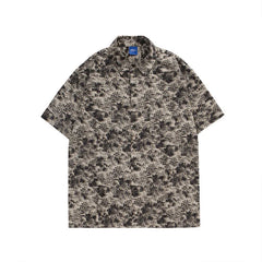 HEARUJOY - Summer Short Sleeved Shirt Men Oversized Retro Printed Shirt Men Streetwear Korean Loose Casual Shirt Mens Hawaiian Shirts M-2XL