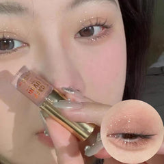 YICKYUE - 1Pc Nude Matte Liquid Eye Shadow Cream Longlasting Shiny Eyeshadow Shimmer Sequins Glitter Blush Makeup Pallette Comestics