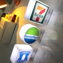 YICKYUE - Hot Convenience Store Fridge Magnet Miniature Model Magnetic Decorate Night Light Atmosphere Light Glowing Signboard