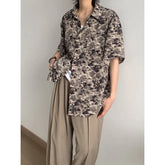 HEARUJOY - Summer Short Sleeved Shirt Men Oversized Retro Printed Shirt Men Streetwear Korean Loose Casual Shirt Mens Hawaiian Shirts M-2XL
