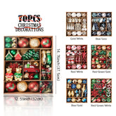 YICKYUE - 70pcs Christmas Ball Sets Christmas Tree Ornament Assorted Alien Balls Toppers Xmas Tree Arrangements Background Displays Decor