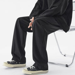 HEARUJOY - Streetwear Italian Style Men Naples Suit Pants Pendant Advance Sense Loose Straight Trouser Summer Fashion Casual Pant Handsome