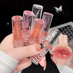 YICKYUE - Lip Plumping Crystal Gloss Lip Glaze Lasting Moisturizing Transparent Lip Oil Natural Lightweight Shining Lipgloss Oil Make up