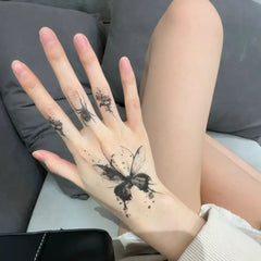 YICKYUE - Herbal Butterfly Temporary Tattoos for Women Man Hand Y2K Tattoo Art Waterproof Tattoo Lasting Sticker Tatuajes Temporales