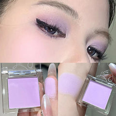 YICKYUE - Monochrome Eyeshdaow Palette Matte Glitter Green Blue Eyeshadow Pigments Waterproof Mashed Potato Matte Purple Eye Shadow Makeup