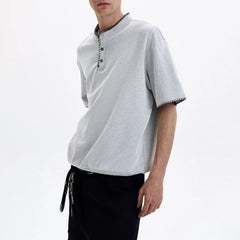 HEARUJOY - Summer New Men's Short-Sleeved Shirt American Vintage Fashion Trend Unisex Loose Casual Simple Breathable Niche Men's Tops