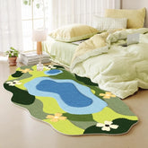 YICKYUE - Irregular Shape Living Room Decoration Moss Carpet Thick Plush Rugs for Bedroom Fluffy Soft Bedside Floor Mat Home Washable Rug