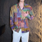 HEARUJOY - Thai Exotic Style Shirts For Men Spring and Autumn Fashion Long Sleeve Top Streetwear Vintage Casual Non-ironing Slim Fit Shirt