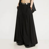 HEARUJOY - Y2k Dark Style Thick Fabric Skirt Pants Samurai Pants Hakama Genderless Streetwear Fashion Casual Wide Leg Pants Unisex