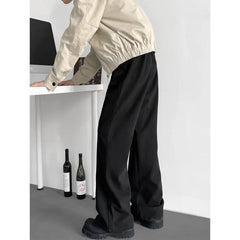 HEARUJOY - Suit Pants Men Fashion Society Mens Black Dress Pants Korean Casual Loose Straight Pants Mens Office Formal Trousers M-3XL