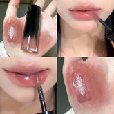 YICKYUE - Low Saturation Mirror Water Light Lip Gloss Mirror Lasting Liquid Lipstick Moisturizing Lip Tint Nature Nude Lip Makeup Cosmetic