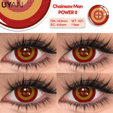 YICKYUE - 2Pcs Color Contact Lenses Contact Lenses Anime Cosplay for Cosmetics Red And Yellow Colored Lenses