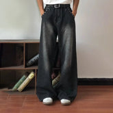 Hearujoy Y2K Mens Pants Heavy Duty Willow Wash Gradient Jeans Autumn Casual Streetwear Loose Versatile Men's And Women’s Baggy Pants