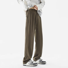 HEARUJOY - Streetwear Italian Style Men Naples Suit Pants Pendant Advance Sense Loose Straight Trouser Summer Fashion Casual Pant Handsome