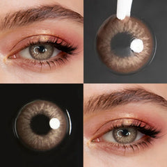 YICKYUE - Marsala Brown Degree Colored Contact Lenses With Prescription 14.5mm 6 Months Disposable Blue Soft Lens for Eye Makeup