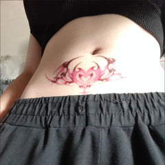 YICKYUE - 8Pcs Set Sexy Succubus Temporary Tattoo Art Lasting Fake Tattoo for Woman Waist Sticker Hotwife Waterproof Tatuajes Temporales