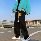 HEARUJOY - Straight Sweatpants for Men Elegant Clearance Sale High Quality Fashion New in Retro Y2k Deals Letters Trousers Man Sports Pants