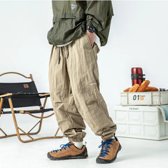 Hearujoy Techwear Parachute Pants Men Jogging Summer Quick Drying Cargo Trousers Male Loose Casual Outdoor Japanese Streetwear