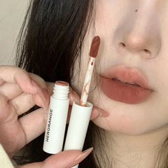 YICKYUE - 5 Color Long-Lasting Waterproof Matte Velvet Lip Gloss Mist Nude Brown Red Lipstick Non-stick Cup Lip Glaze Lip Makeup Cosmetics